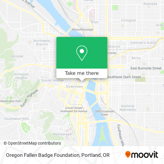 Mapa de Oregon Fallen Badge Foundation