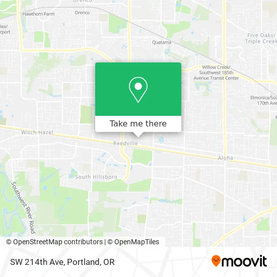 SW 214th Ave map