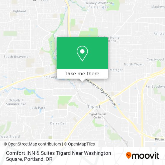 Mapa de Comfort INN & Suites Tigard Near Washington Square