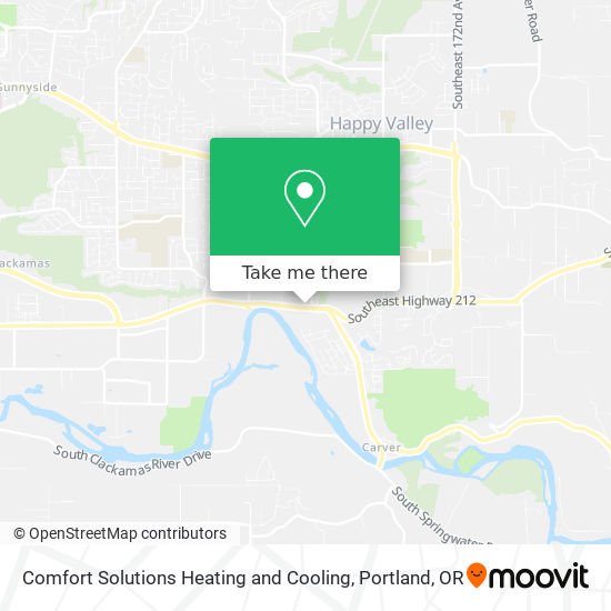 Comfort Solutions Heating and Cooling map