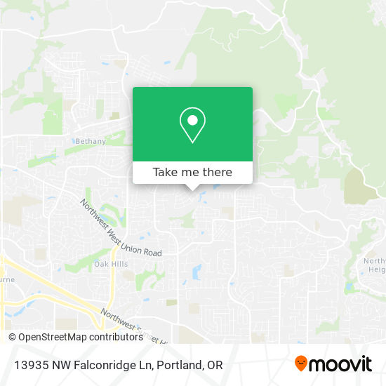 Mapa de 13935 NW Falconridge Ln