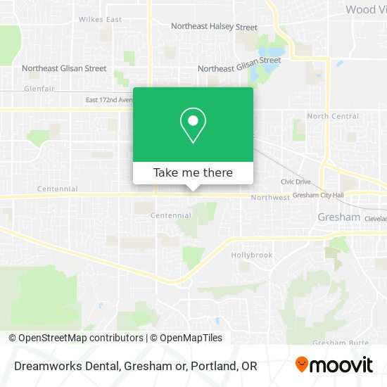 Mapa de Dreamworks Dental, Gresham or