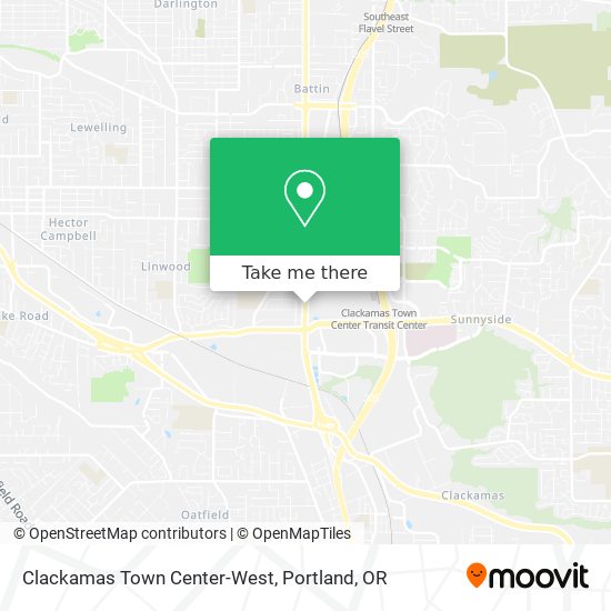 Mapa de Clackamas Town Center-West