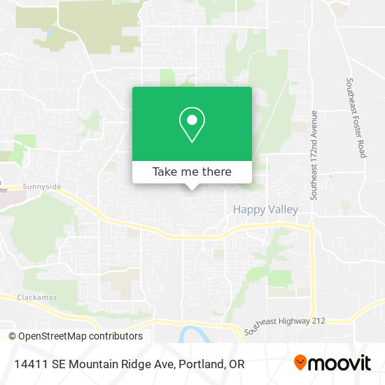 Mapa de 14411 SE Mountain Ridge Ave
