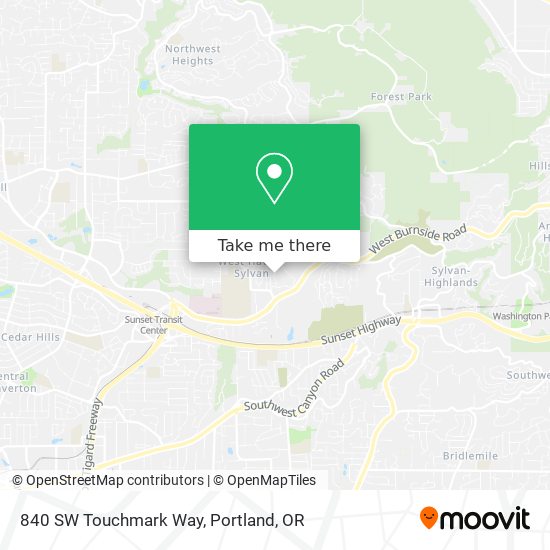 840 SW Touchmark Way map