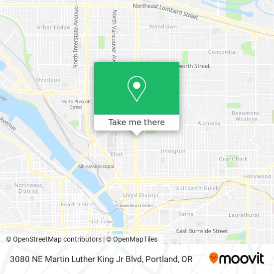 3080 NE Martin Luther King Jr Blvd map