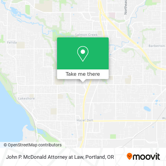 Mapa de John P. McDonald Attorney at Law