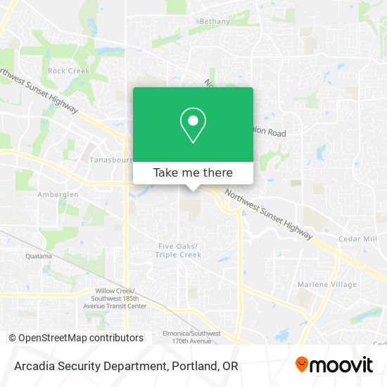 Arcadia Security Department map