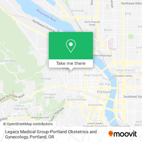 Legacy Medical Group-Portland Obstetrics and Gynecology map