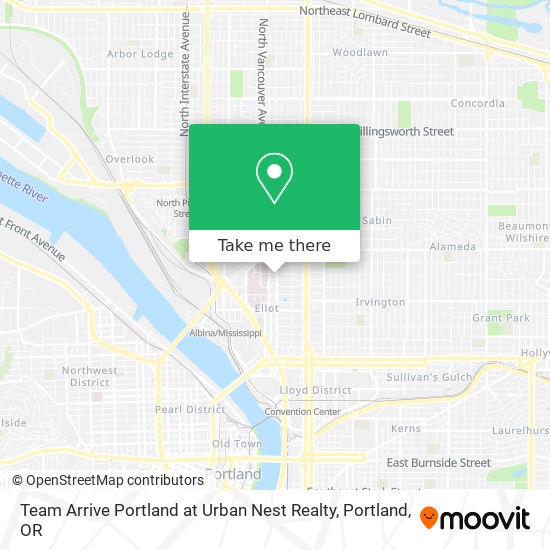 Mapa de Team Arrive Portland at Urban Nest Realty