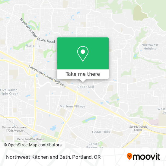 Mapa de Northwest Kitchen and Bath