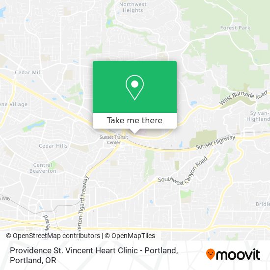 Mapa de Providence St. Vincent Heart Clinic - Portland