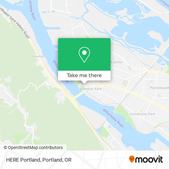 Mapa de HERE Portland