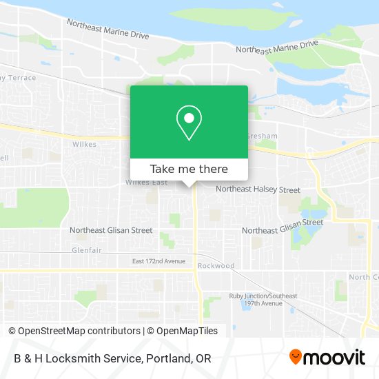 B & H Locksmith Service map