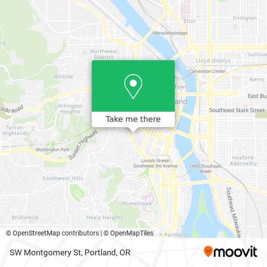 Mapa de SW Montgomery St