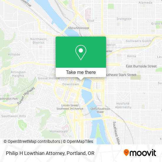 Philip H Lowthian Attorney map