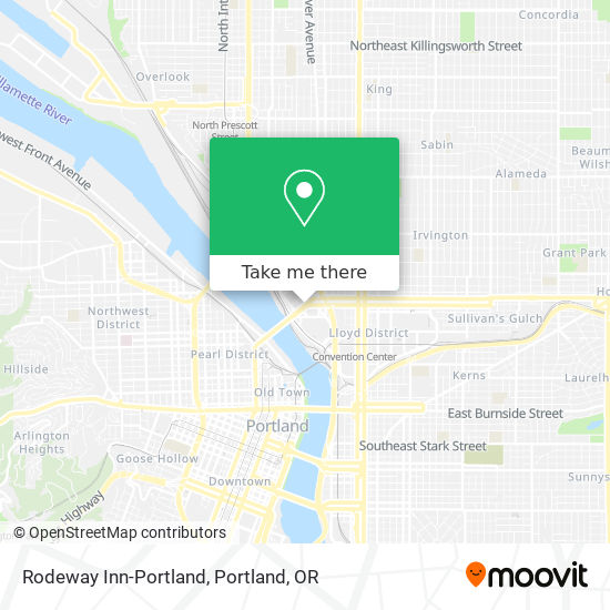 Rodeway Inn-Portland map