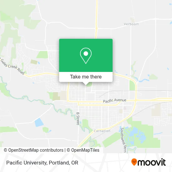 Pacific University map