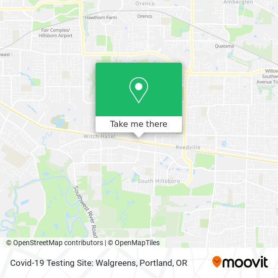 Covid-19 Testing Site: Walgreens map