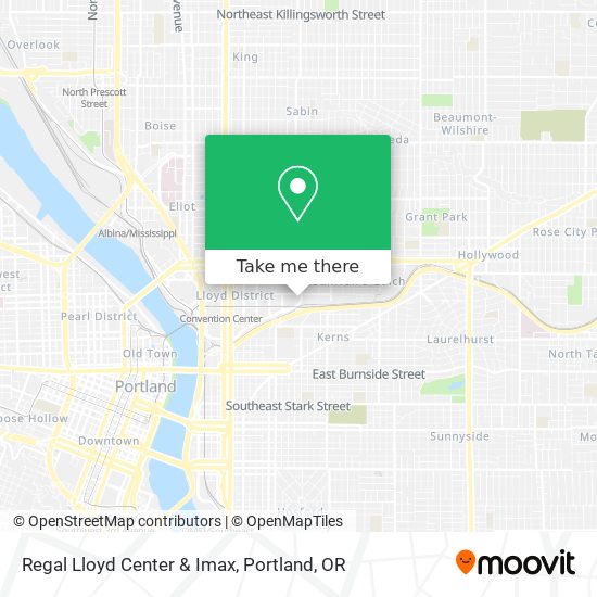 Regal Lloyd Center & Imax map