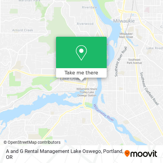 A and G Rental Management Lake Oswego map