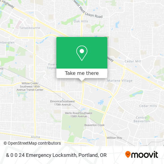 & 0 0 24 Emergency Locksmith map