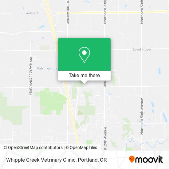 Whipple Creek Vetrinary Clinic map