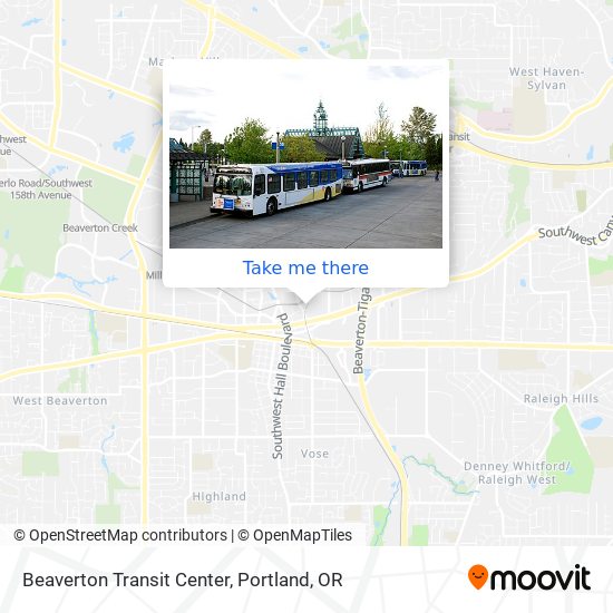 Mapa de Beaverton Transit Center