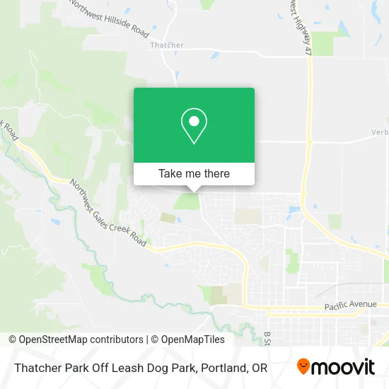 Mapa de Thatcher Park Off Leash Dog Park