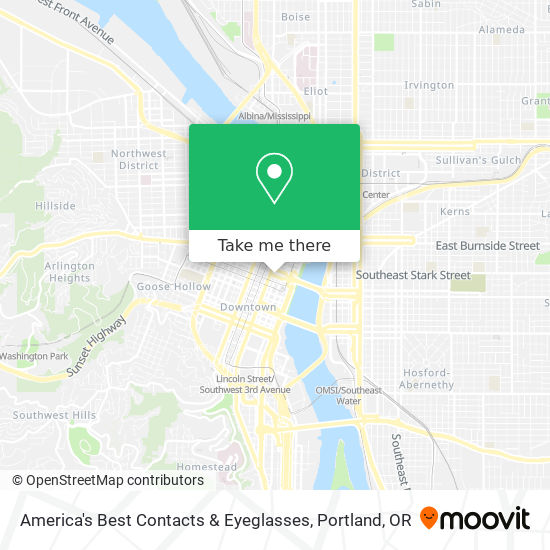 America's Best Contacts & Eyeglasses map