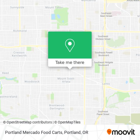 Mapa de Portland Mercado Food Carts