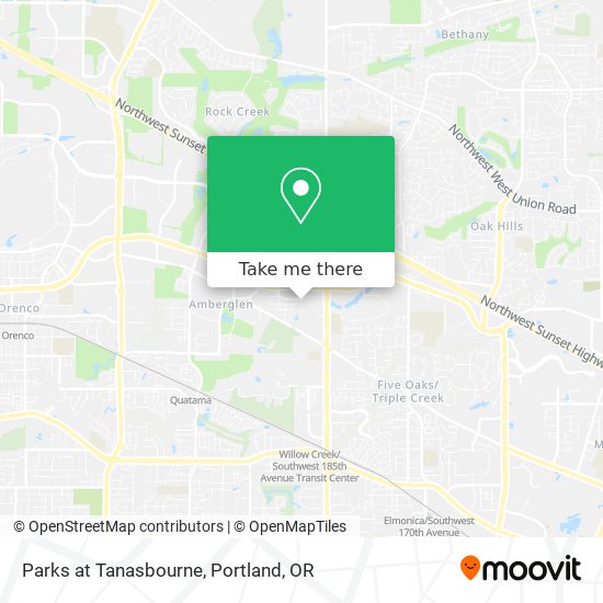 Parks at Tanasbourne map