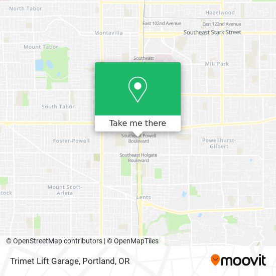 Trimet Lift Garage map
