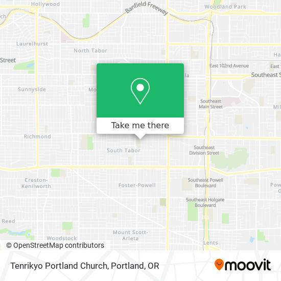 Tenrikyo Portland Church map