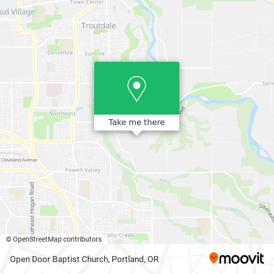 Mapa de Open Door Baptist Church