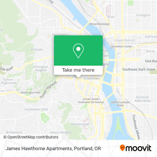 Mapa de James Hawthorne Apartments