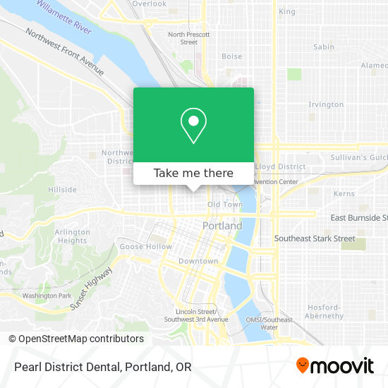 Pearl District Dental map