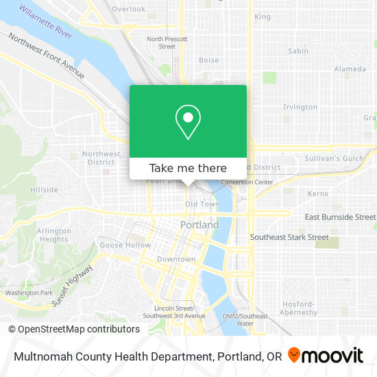 Multnomah County Health Department map