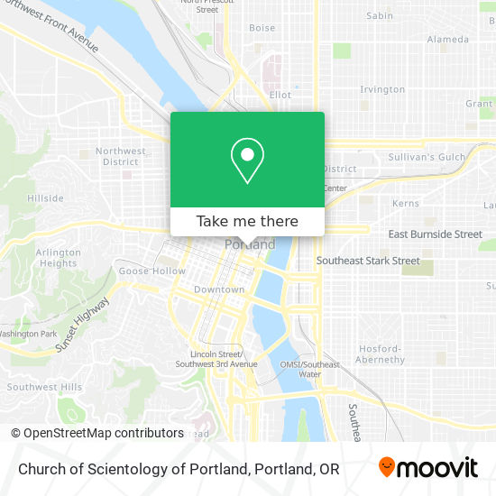 Mapa de Church of Scientology of Portland