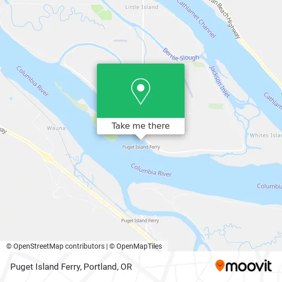 Puget Island Ferry map