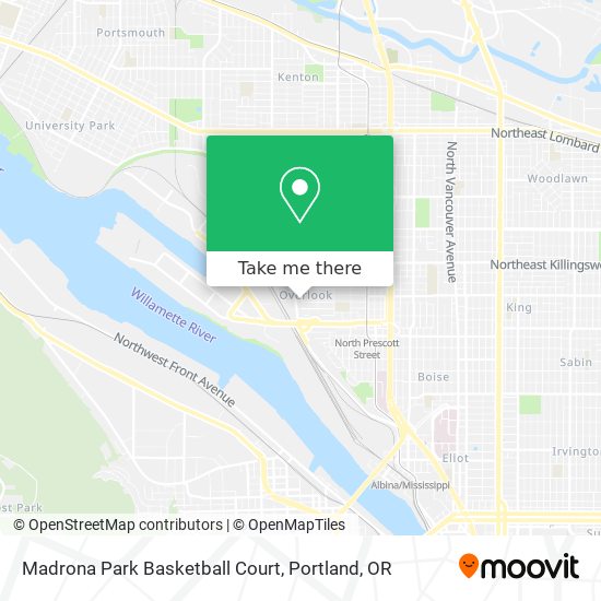 Madrona Park Basketball Court map