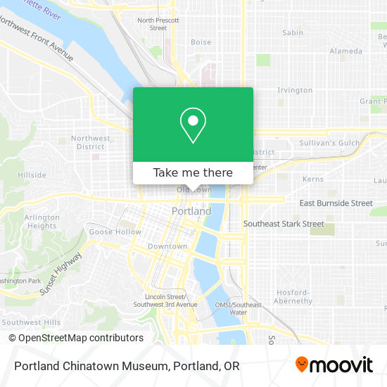Portland Chinatown Museum map