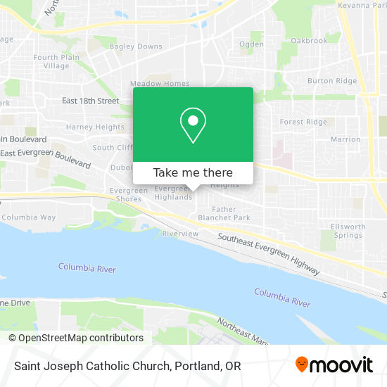 Saint Joseph Catholic Church map