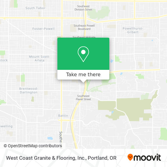 Mapa de West Coast Granite & Flooring, Inc.