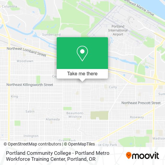 Mapa de Portland Community College - Portland Metro Workforce Training Center
