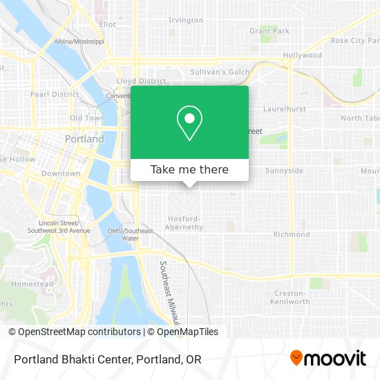 Portland Bhakti Center map