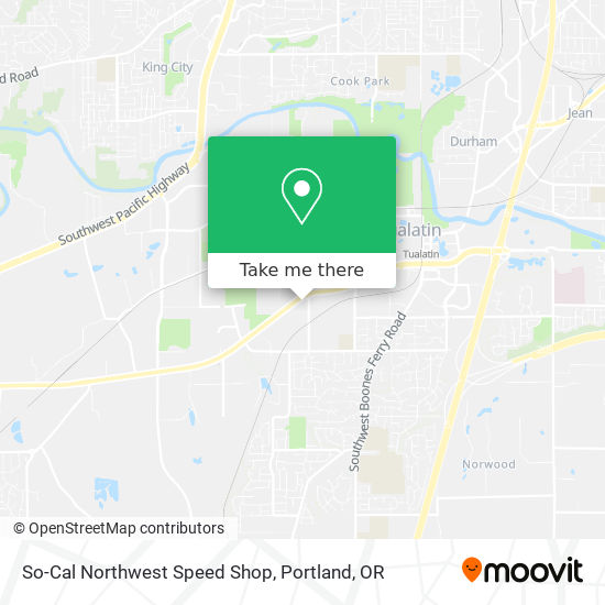 Mapa de So-Cal Northwest Speed Shop