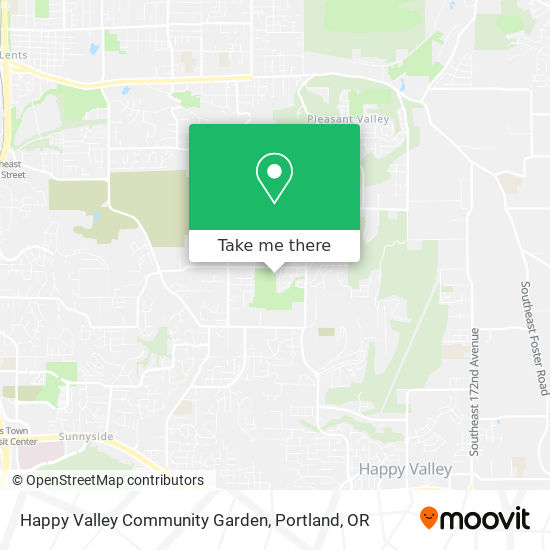 Happy Valley Community Garden map