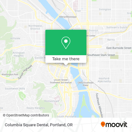 Mapa de Columbia Square Dental