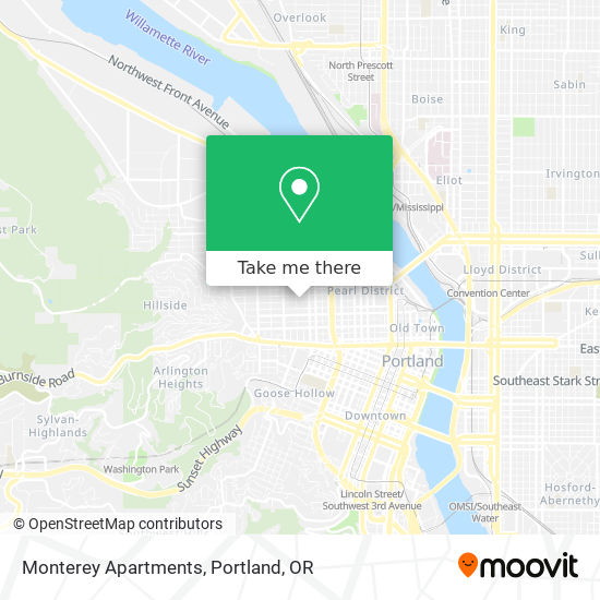 Monterey Apartments map